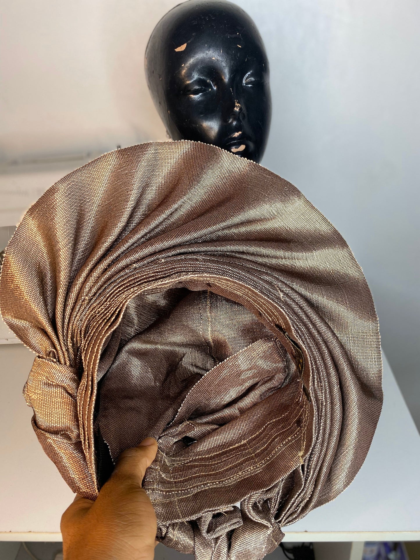 Two tone ready to wear african gele headgear - Dimaz