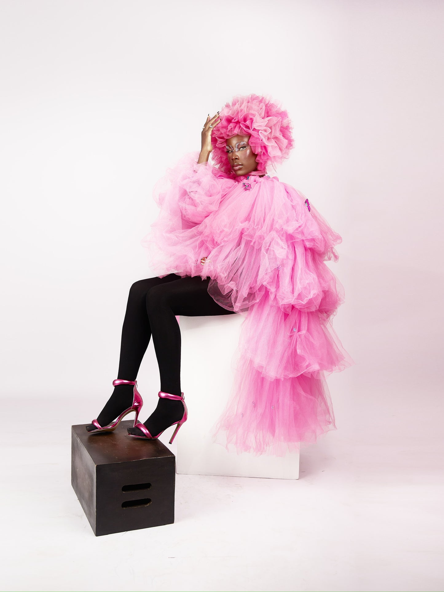 Pink Butterfly Skirt Gown