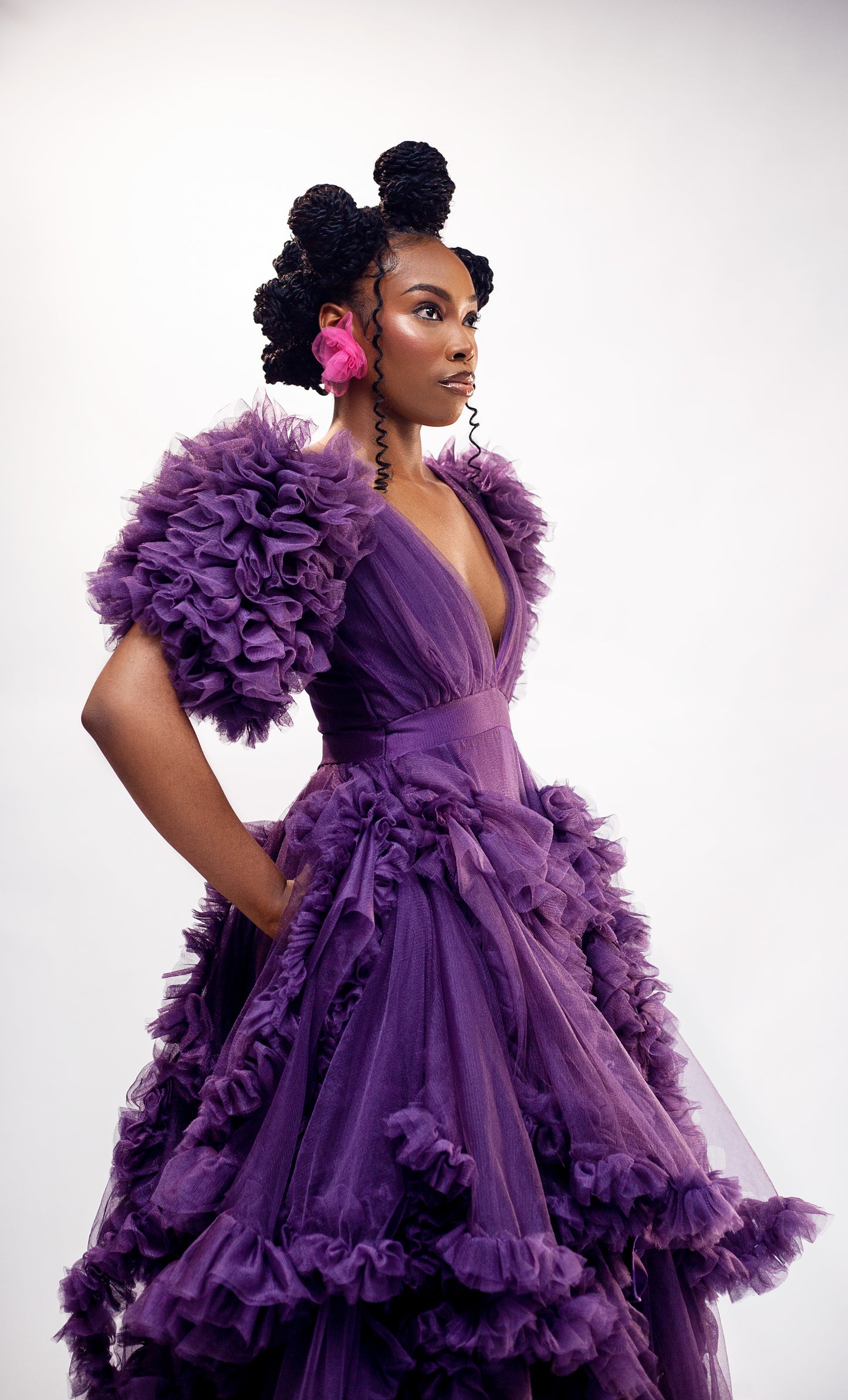 Purple Tulle Dress by Dimaz
