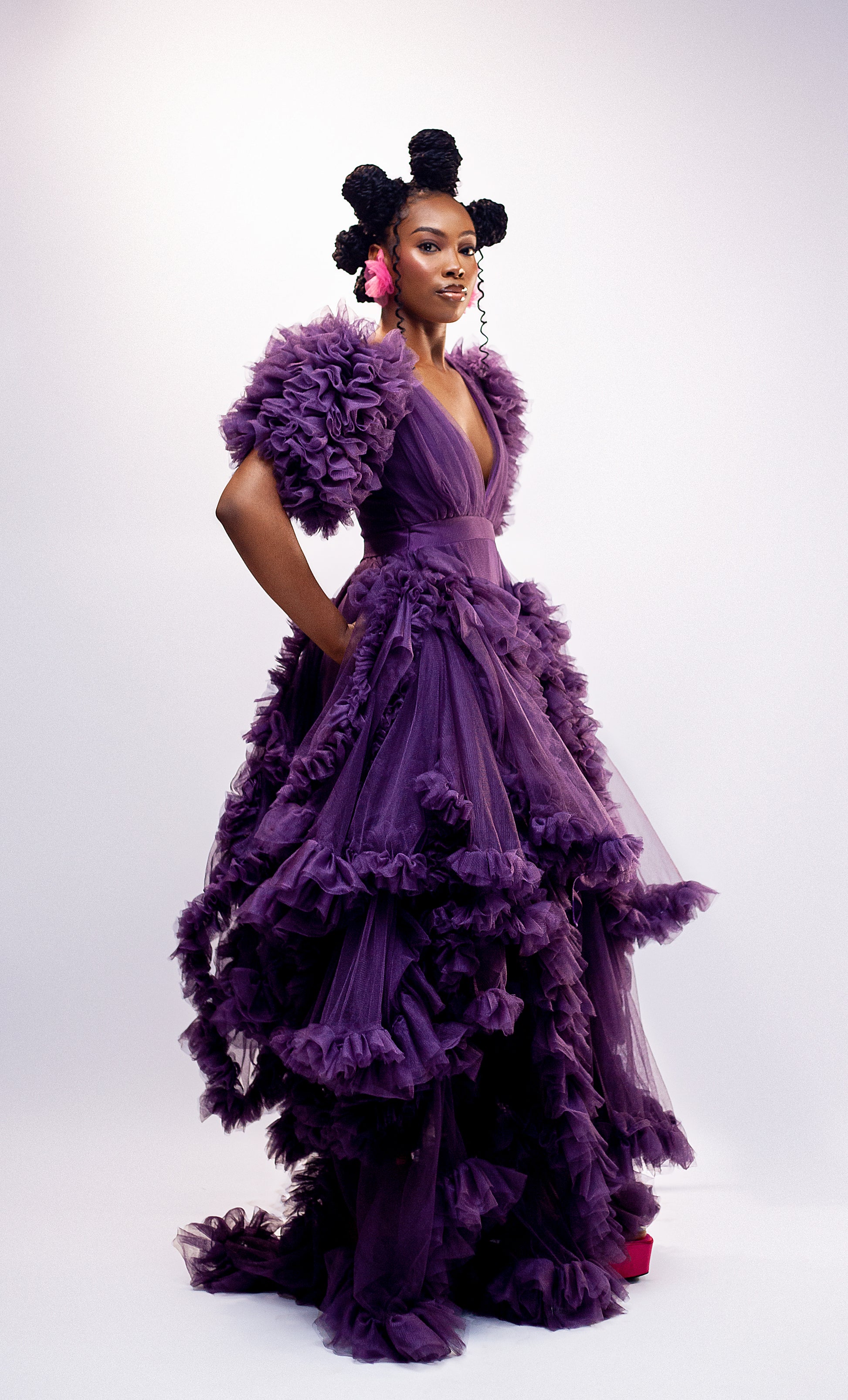 Purple Tulle Dress by Dimaz
