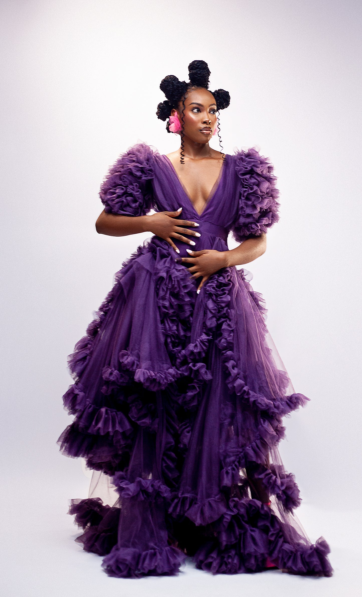 Purple Tulle Dress by Dimaz