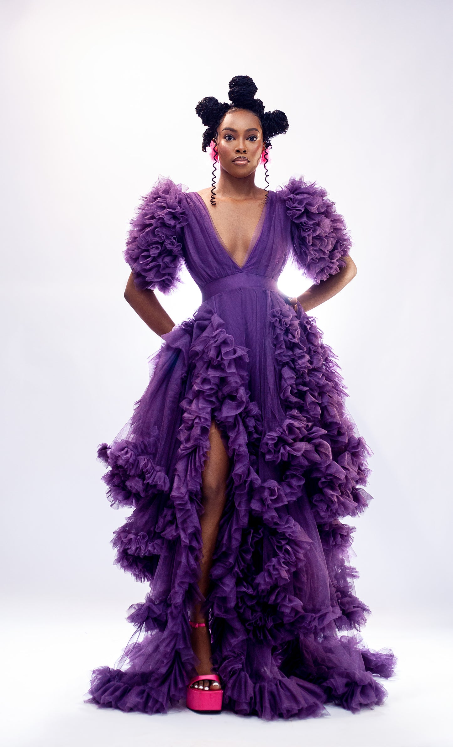 Purple Tulle Dress by Dimaz