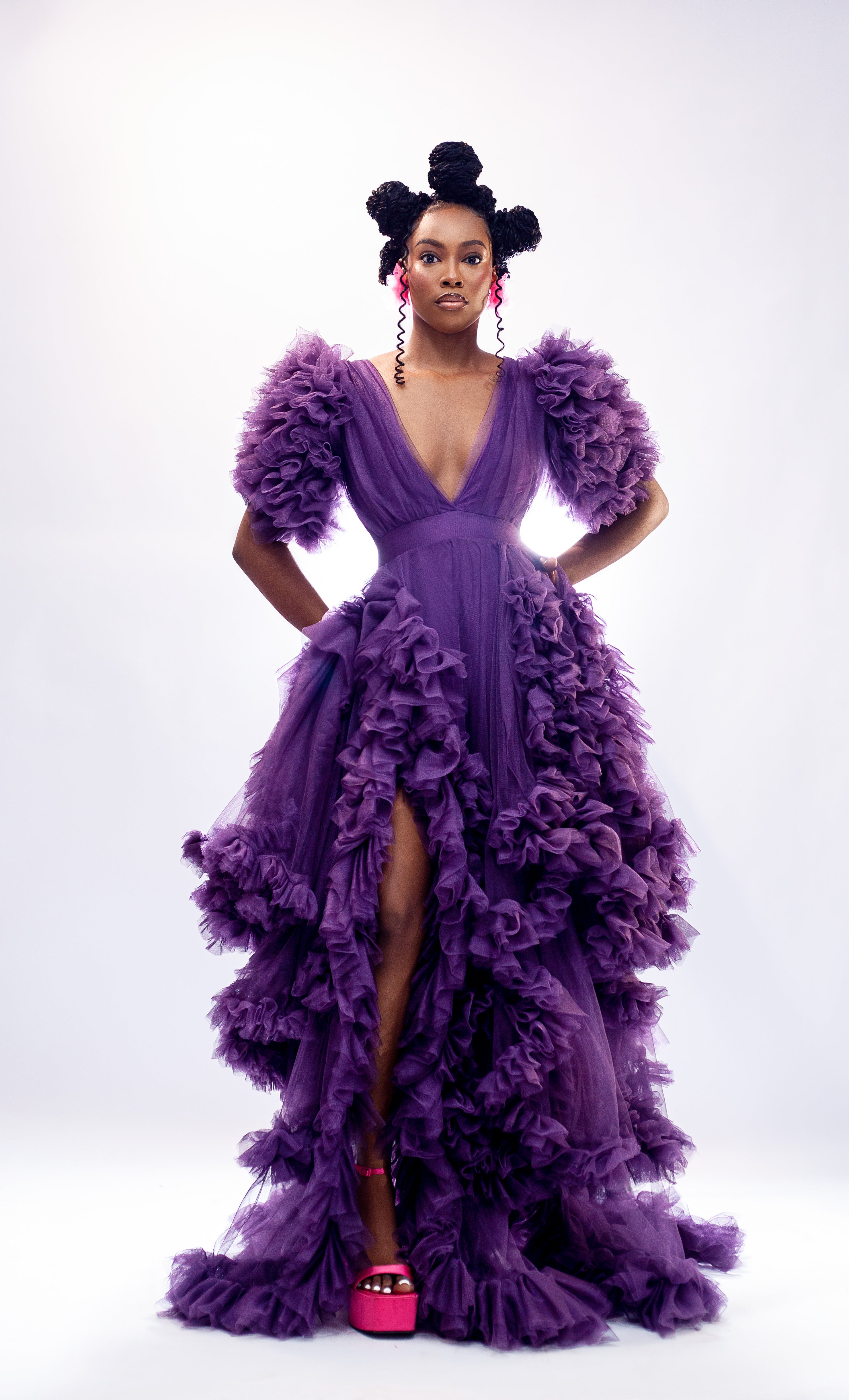 Purple Tulle Dress by Dimaz