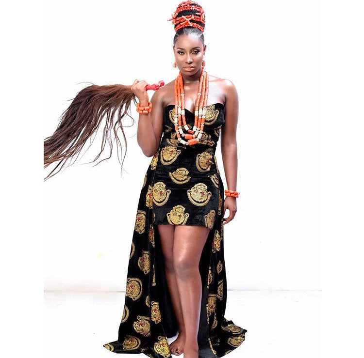 Isiagu African Igbo Bride Outfit - Dimaz