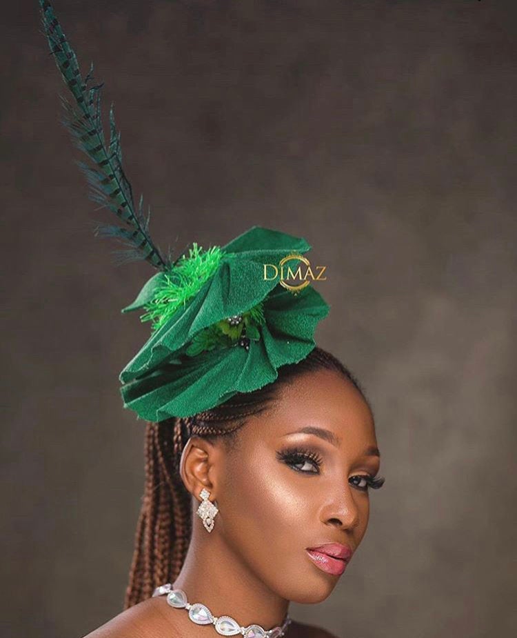 Asooke fascinator/ Gele perch hat - Dimaz