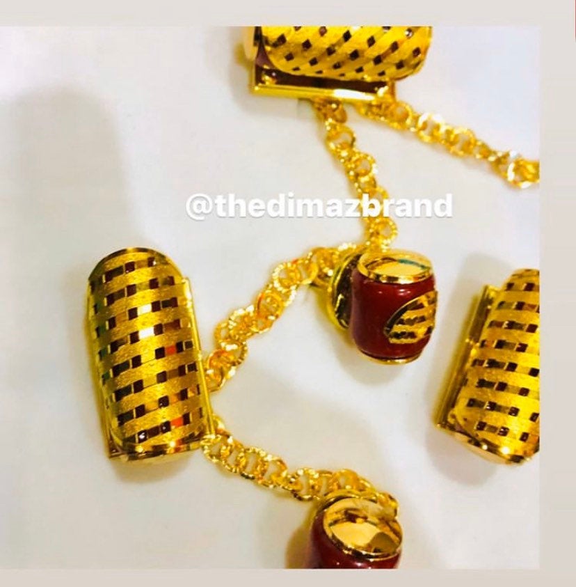 traditional African linking chain buttons - Dimaz