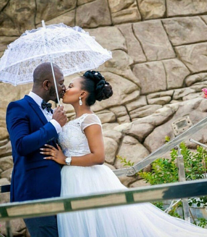 Bridal umbrella lace/fabric parasol - Dimaz