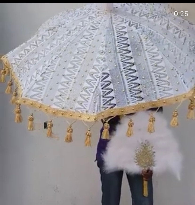 Bridal umbrella lace/fabric parasol - Dimaz