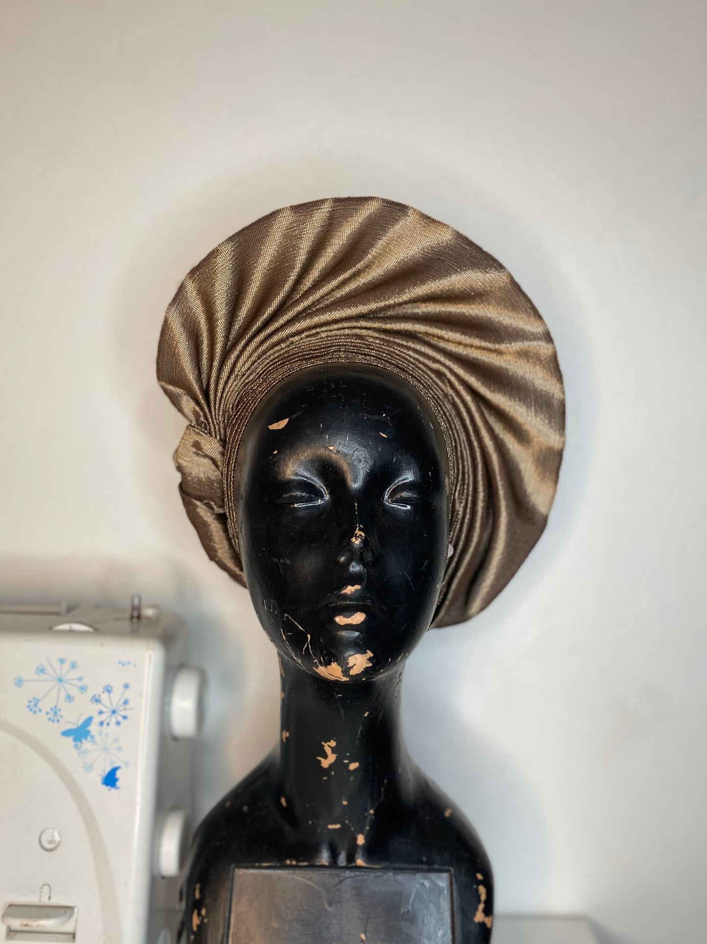 Two tone ready to wear african gele headgear - Dimaz