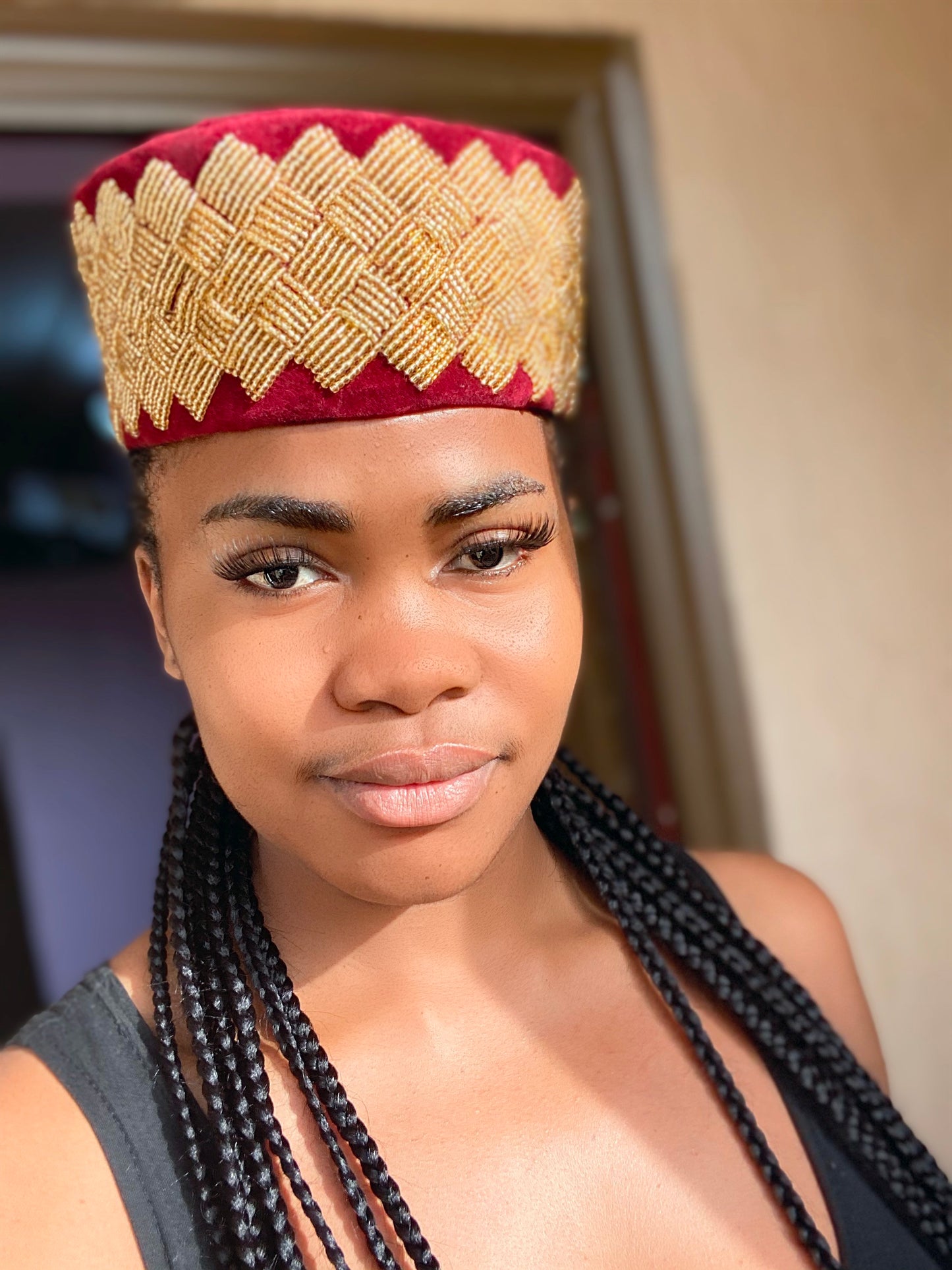 Custom design african beaded hat/cap - Dimaz