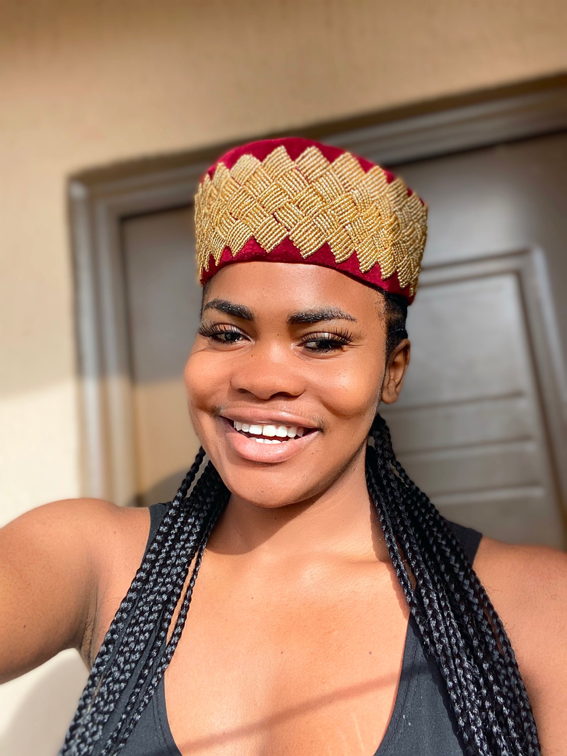 Custom design african beaded hat/cap - Dimaz