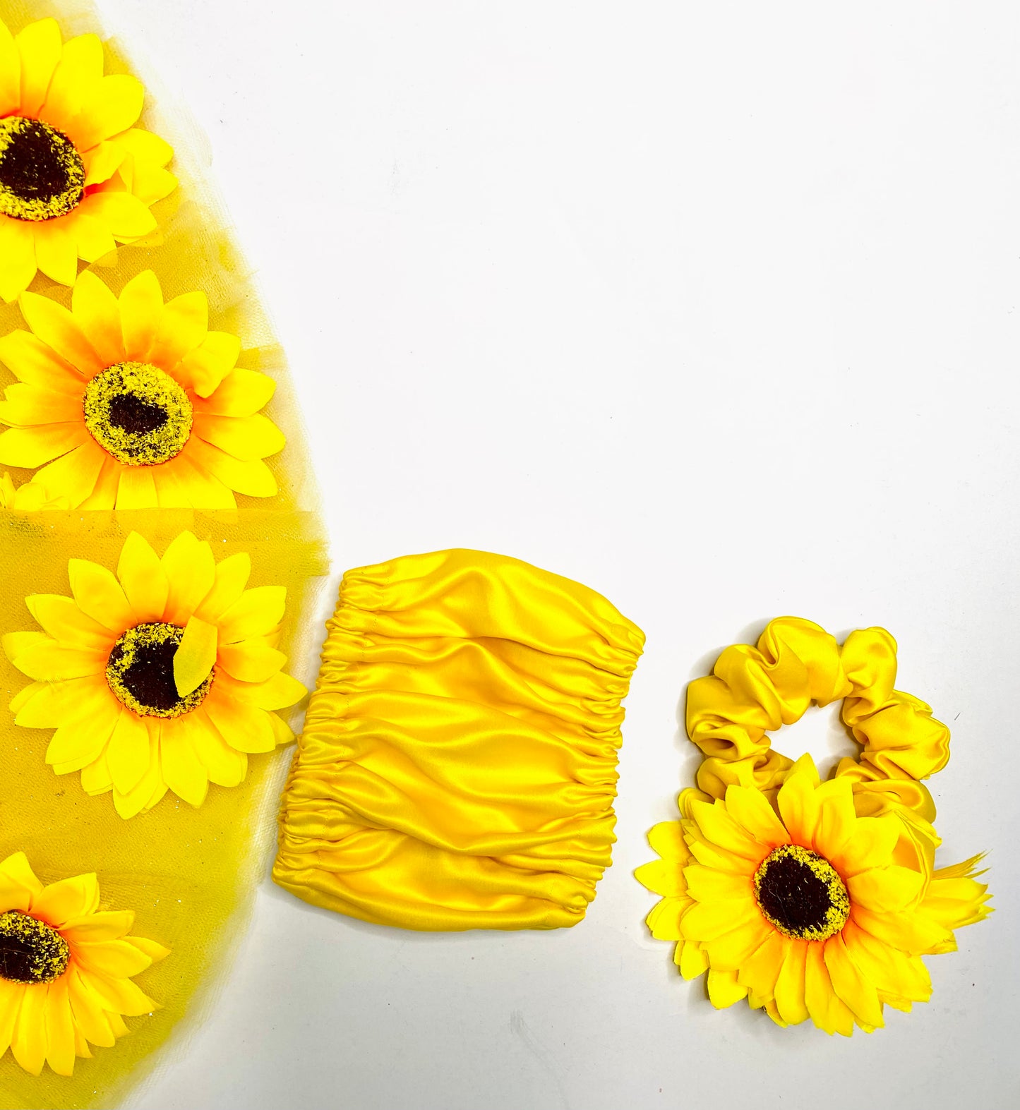 sunflower baby gown set