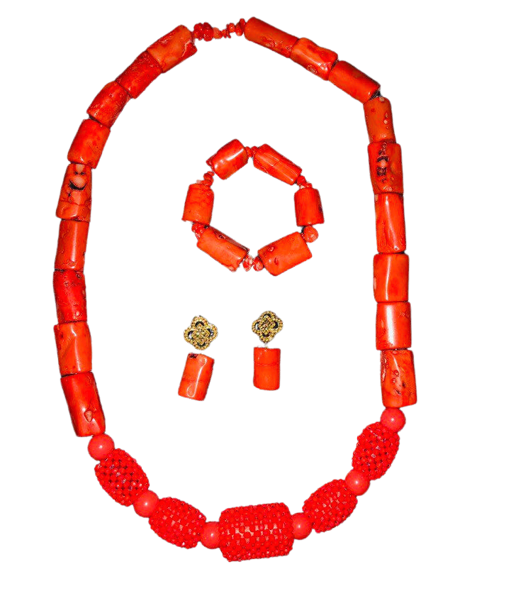 Antique Red precious gemstone jewelry set - Dimaz