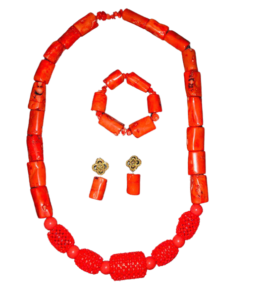 Antique Red precious gemstone jewelry set - Dimaz