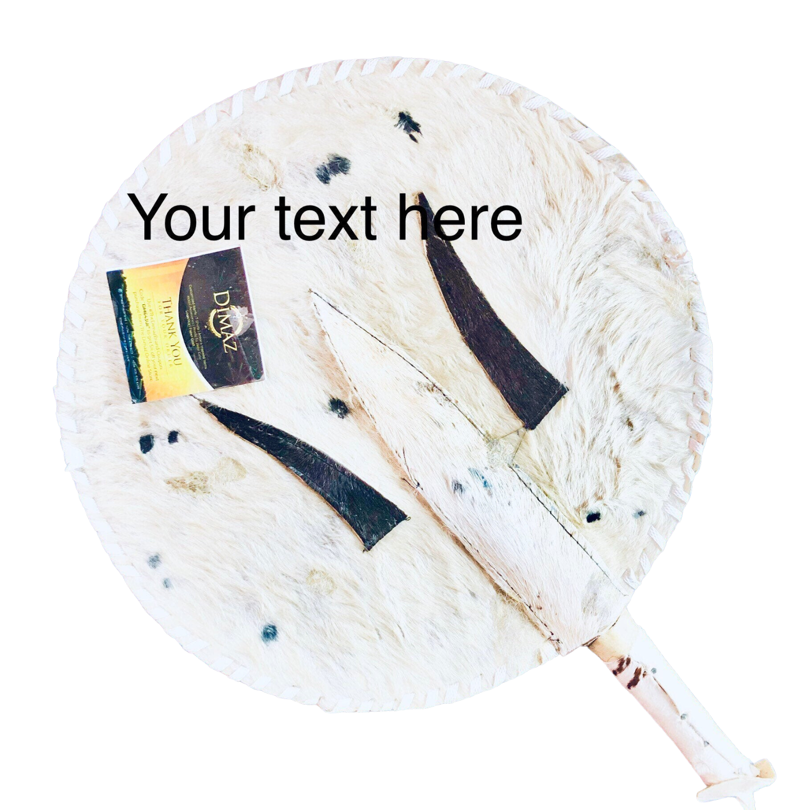 Nigerian chieftancy/groom/king animal skin fur hand fan - Dimaz