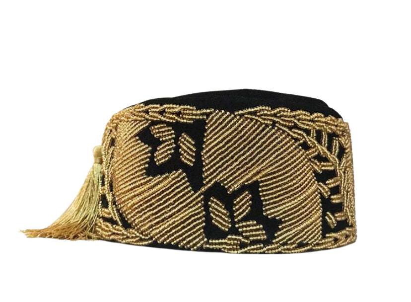 Custom design african men’s beaded hat, Nigerian cap - Dimaz