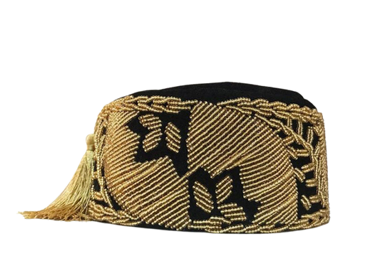 Custom design african men’s beaded hat, Nigerian cap - Dimaz