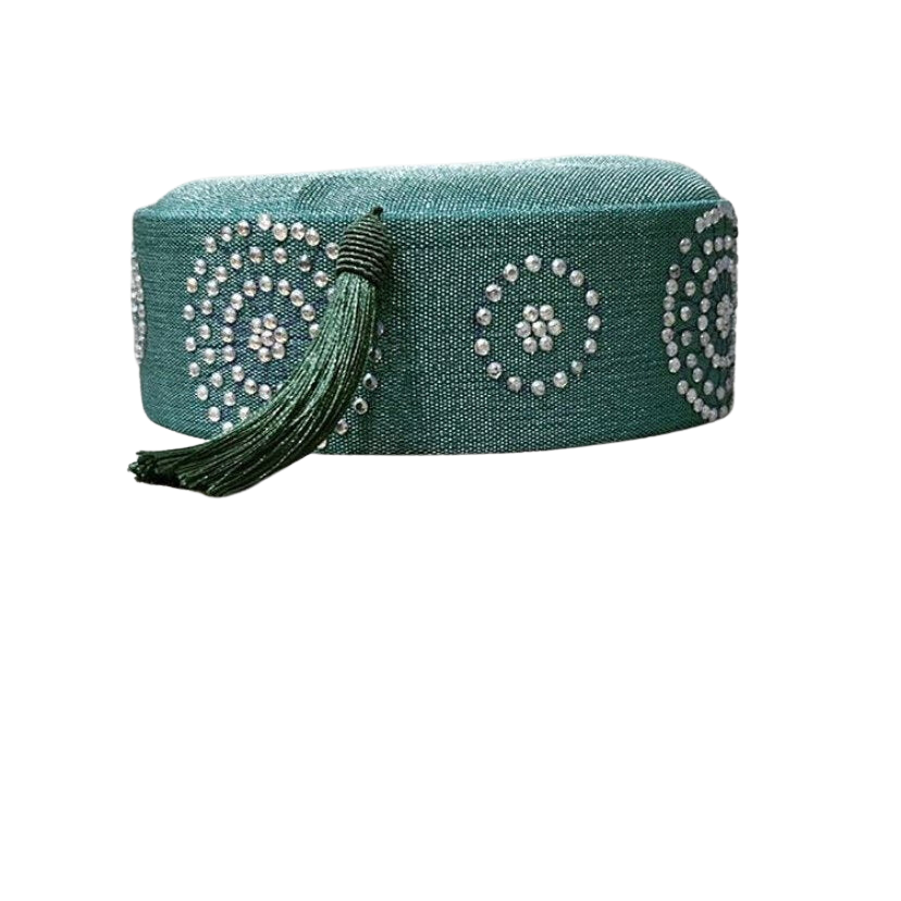 Embellished Asooke african hat for men - Dimaz