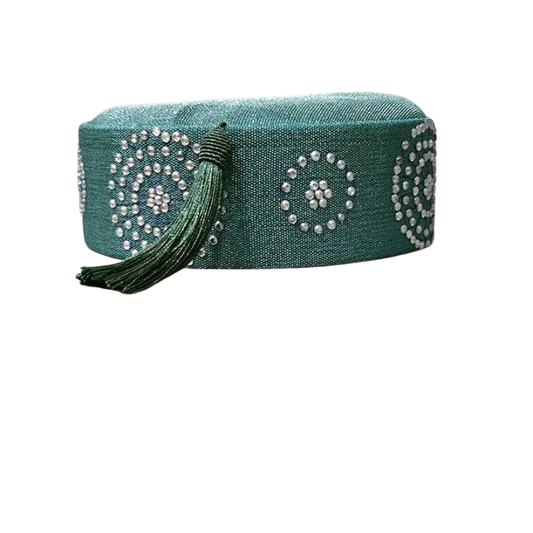 Embellished Asooke african hat for men - Dimaz
