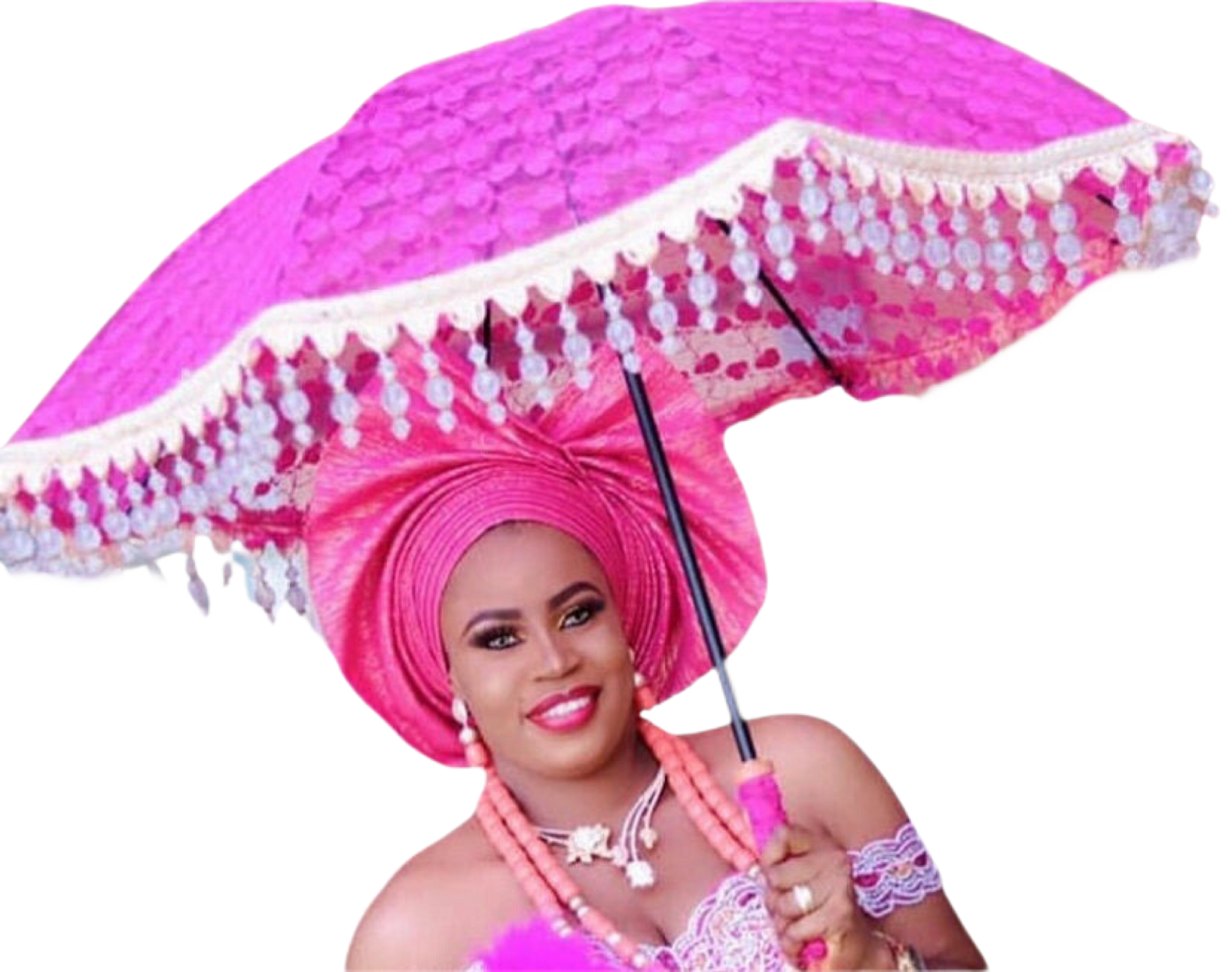 Bridal umbrella lace/fabric parasol - Dimaz